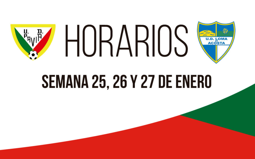 Horarios Semana 25 Enero